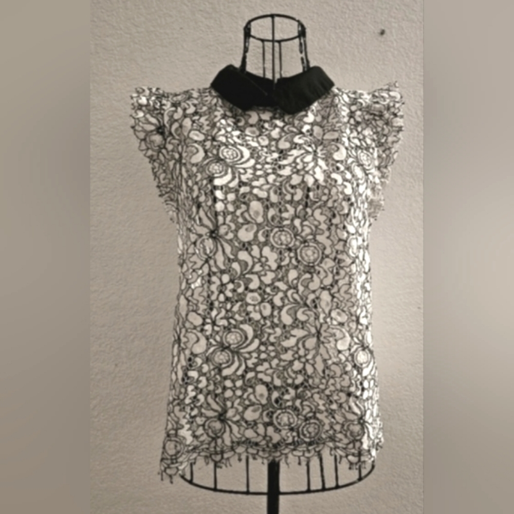 Haute Monde Crochet-Lace Top